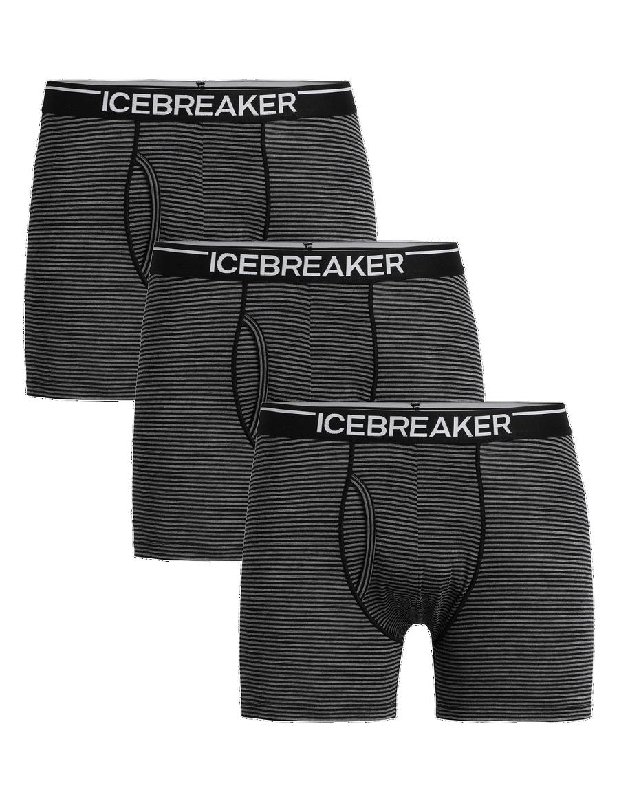 Bielizny Icebreaker Merino Anatomica Boxers With Fly 3 Pack Męskie Szare | PL 1625EBCX